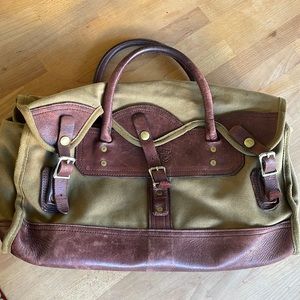 Vintage Orvis Leather Gokey Battenkill classic Canvas Small Duffel Doctors Bag